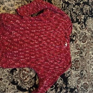 Maurices Burgundy Textured Knit Top